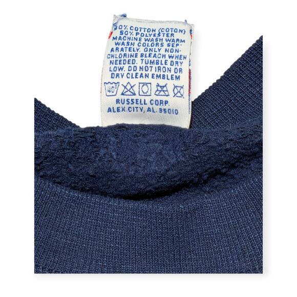 Vintage Russell Athletic Sweatshirt Made in USA – Navy Crewneck – XL - Picture 6 of 9